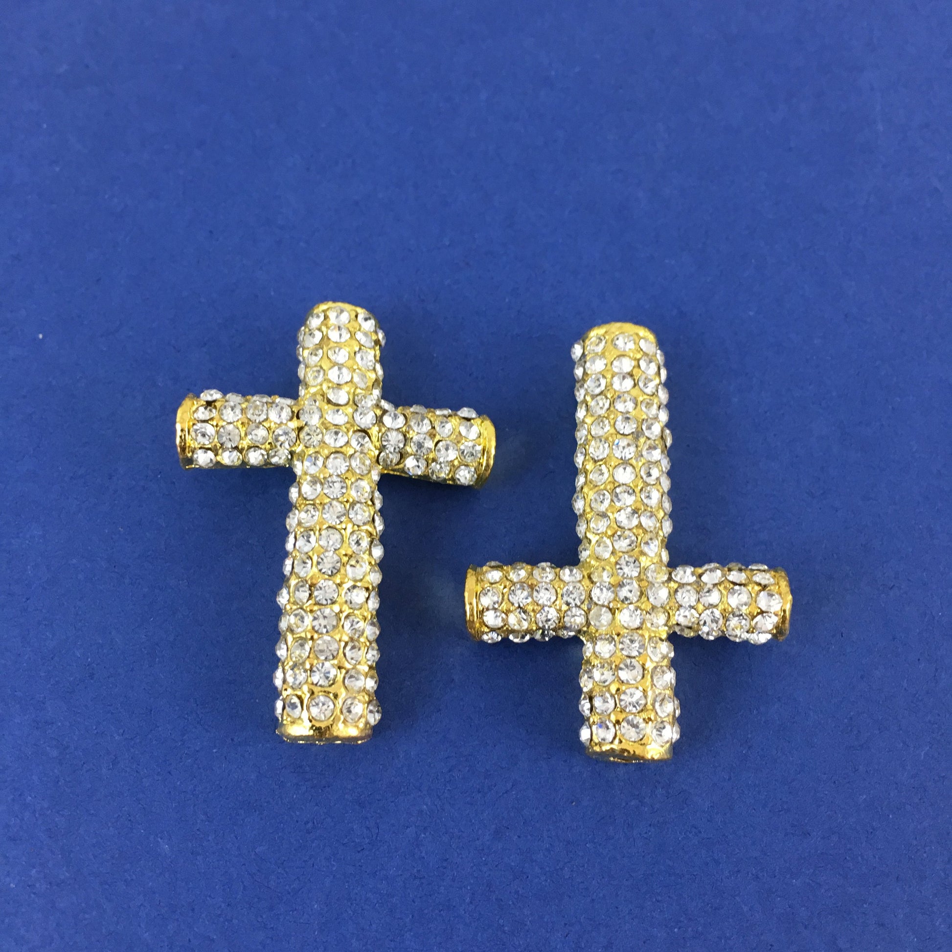 Alloy Connector, Gold Cross Round Bead | Bellaire Wholesale