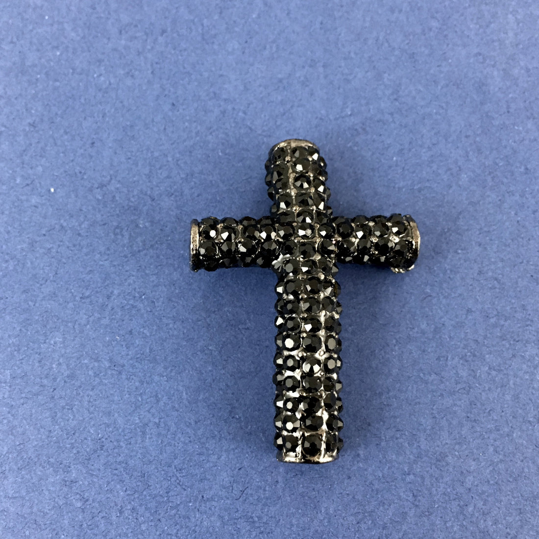 Alloy Black Cross Round Bead | Bellaire Wholesale