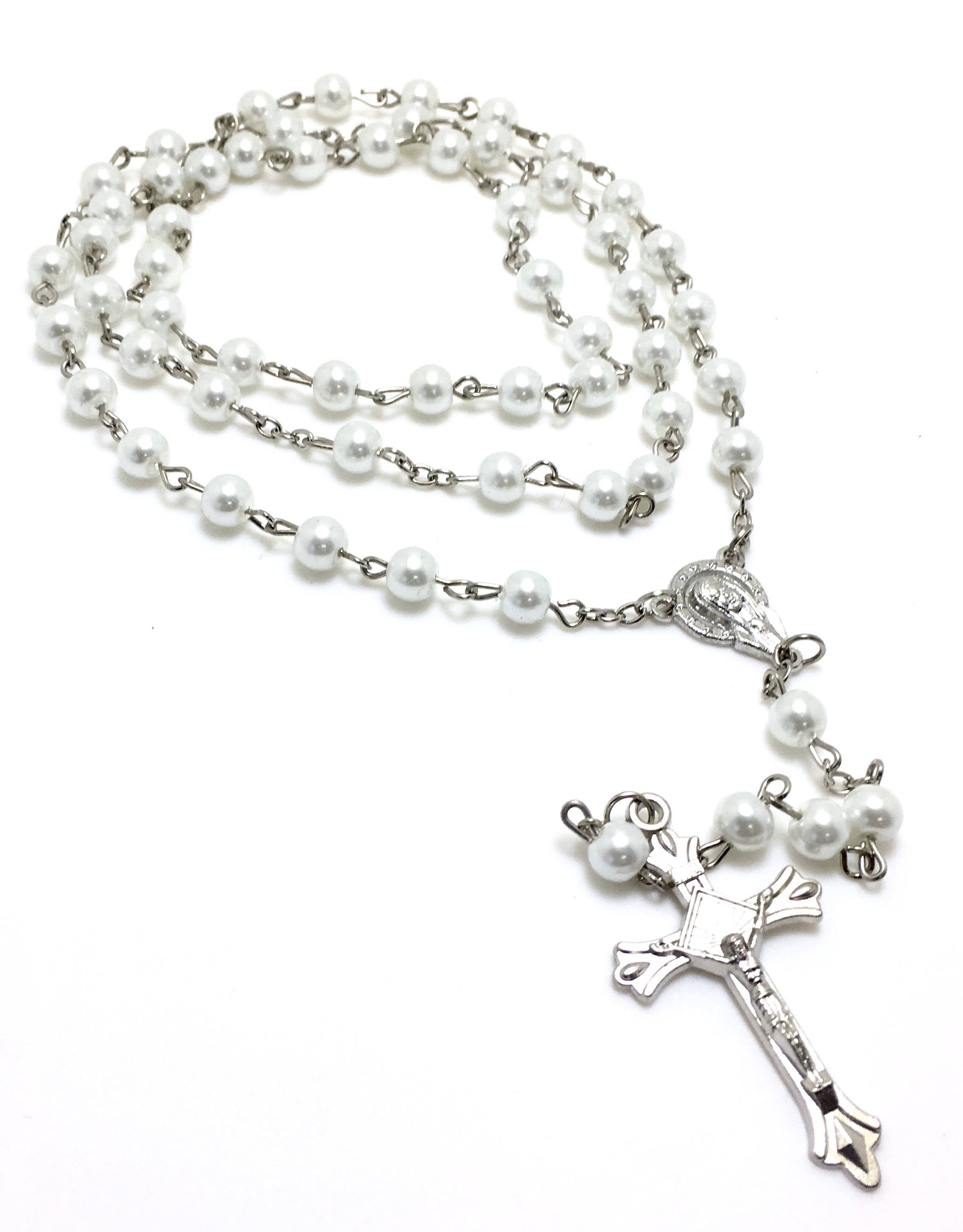 Pearl Long Rosary Necklace | Bellaire Wholesale