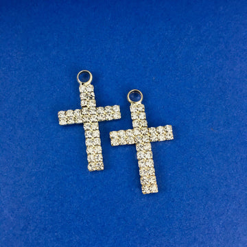 Alloy Small Rhinestone Gold Cross | Bellaire Wholesale