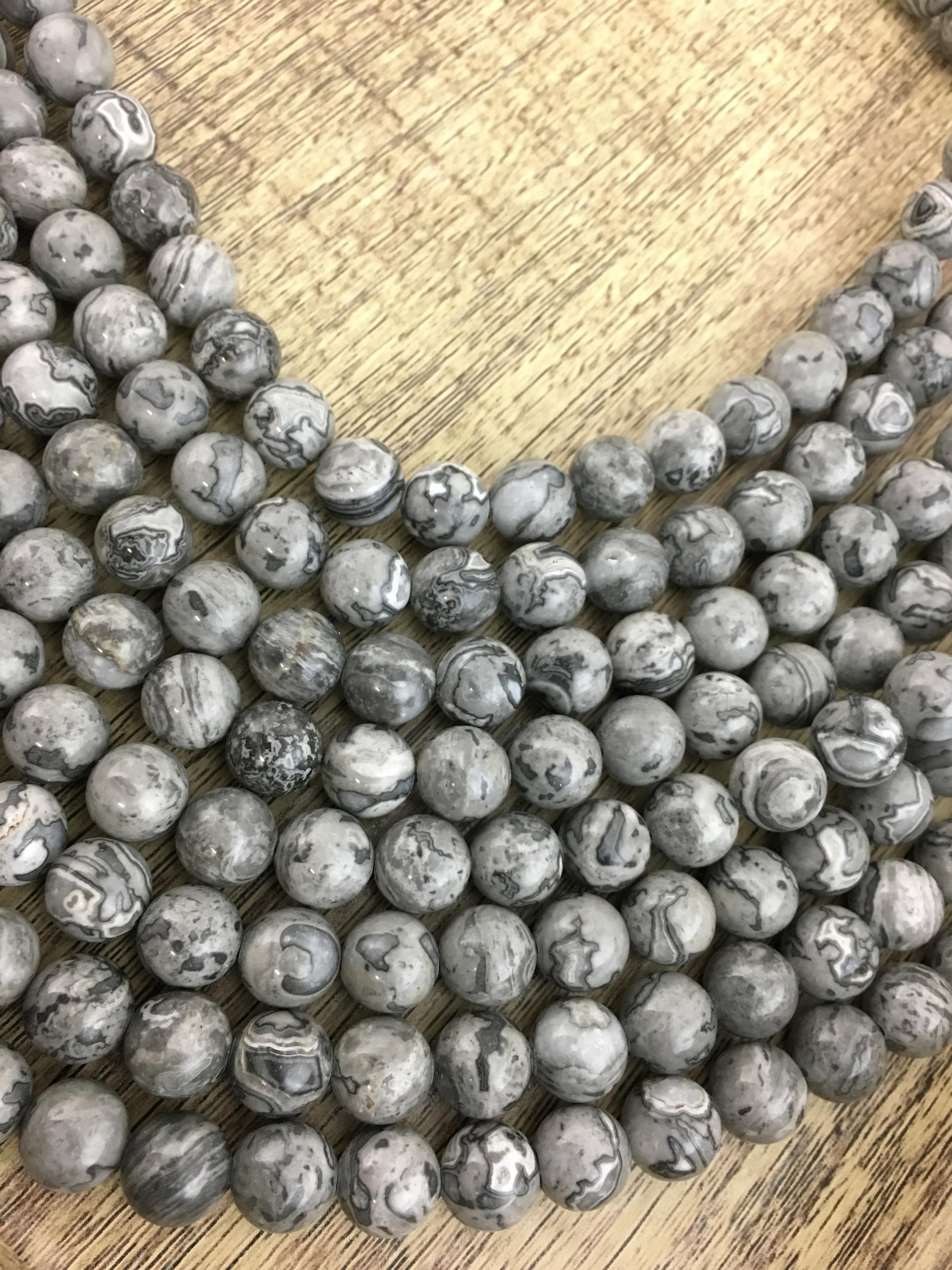 8mm Map Stone Bead | Bellaire Wholesale
