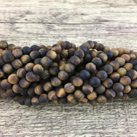 12mm Frosted Tiger Eye Bead | Bellaire Wholesale