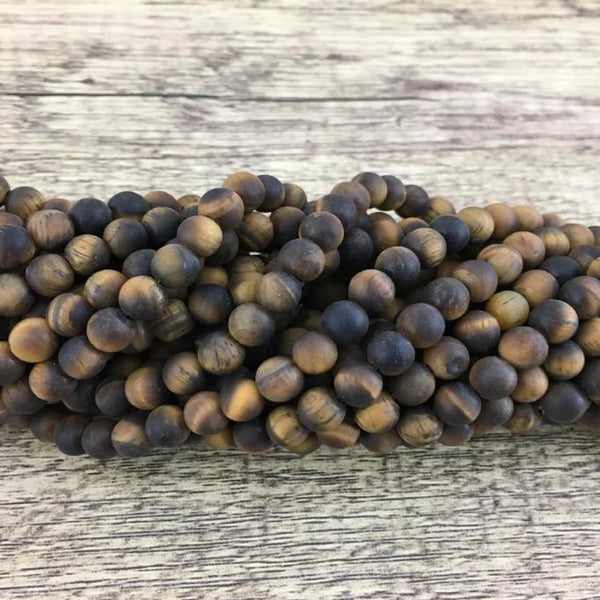 10mm Frosted Tiger Eye Bead | Bellaire Wholesale