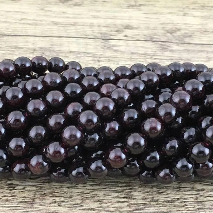 8mm Garnet Semi Precious Bead | Bellaire Wholesale