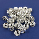 6mm CZ Roundels Silver Plated | Bellaire Wholesale