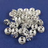 4mm CZ Roundels Silver Plated | Bellaire Wholesale