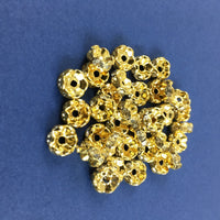 5mm, 7mm Gold CZ Daisy Roundels | Bellaire Wholesale