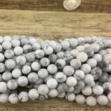 8mm White Howlite Bead | Bellaire Wholesale