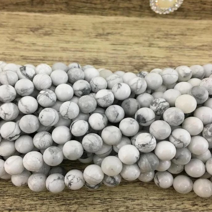 4mm White Howlite Bead | Bellaire Wholesale