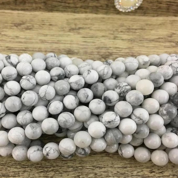 10mm White Howlite Bead | Bellaire Wholesale