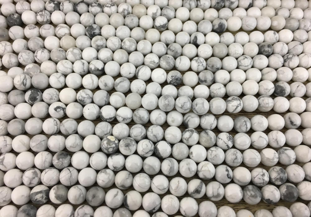 6mm White Howlite Bead | Bellaire Wholesale