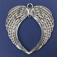 Alloy Charm Big Wing Ornament Charm, Antique Silver | Bellaire Wholesale