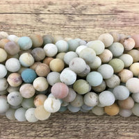 6mm Frosted Amazonite Bead | Bellaire Wholesale