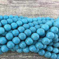4mm Blue Howlite Bead | Bellaire Wholesale