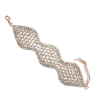 Rhinestone Bracelet, Gold | Bellaire Wholesale