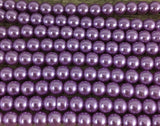 8mm Glass Pearl Bead, Purple | Bellaire Wholesale