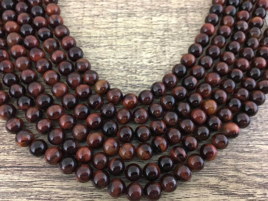 8mm Red Tiger Eye Bead | Bellaire Wholesale