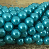 8mm Glass Pearl Bead, Turquoise Blue | Bellaire Wholesale