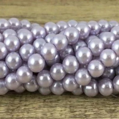 8mm Glass Pearl Bead, Lavender | Bellaire Wholesale