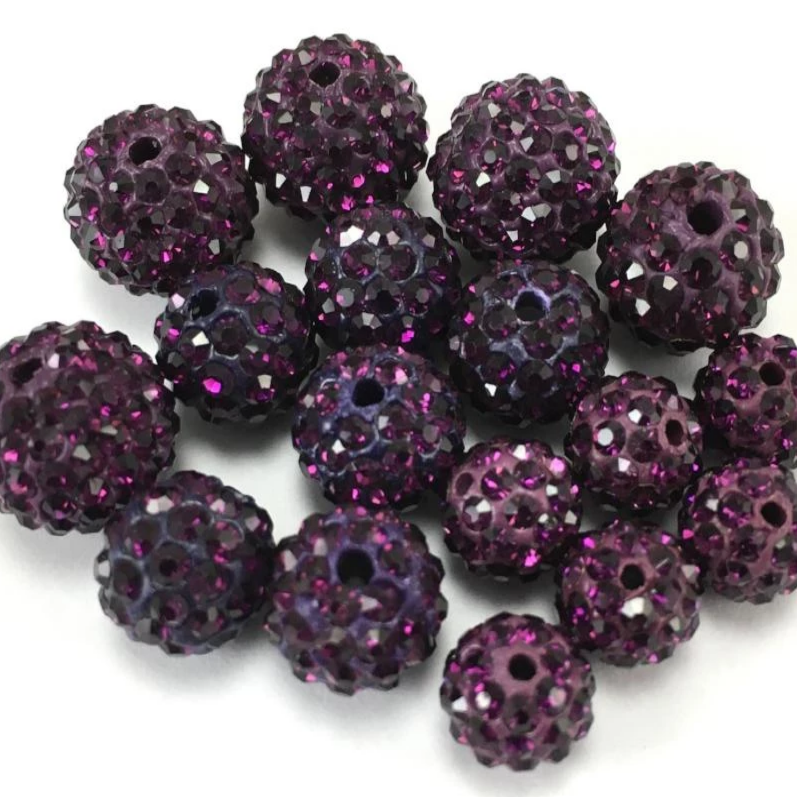 12mm Purple Shamballa Bead | Bellaire Wholesale