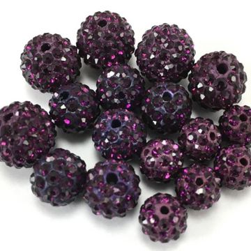 8mm Purple Shamballa Bead | Bellaire Wholesale