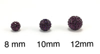 12mm Purple Shamballa Bead | Bellaire Wholesale