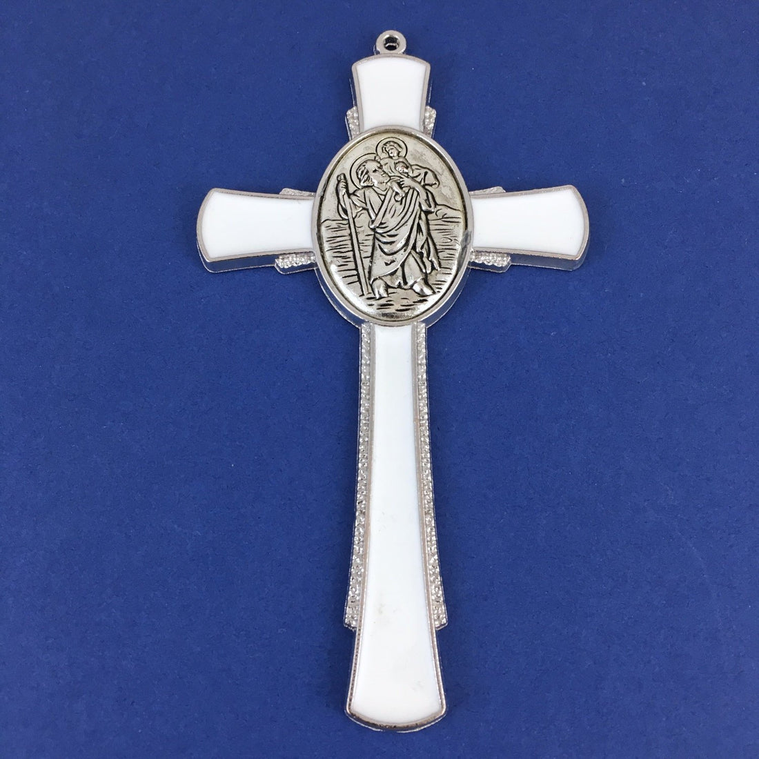 Alloy Enamel St Christopher Cross Charm | Bellaire Wholesale