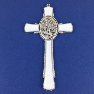 Alloy Enamel St Christopher Cross Charm | Bellaire Wholesale