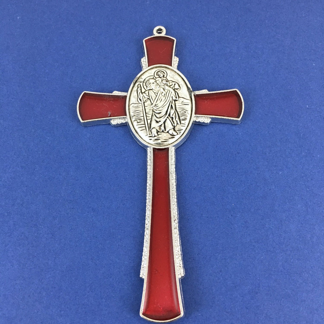 Alloy Enamel St Christopher Cross Charm | Bellaire Wholesale