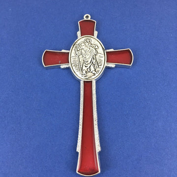 Alloy Enamel St Christopher Cross Charm | Bellaire Wholesale