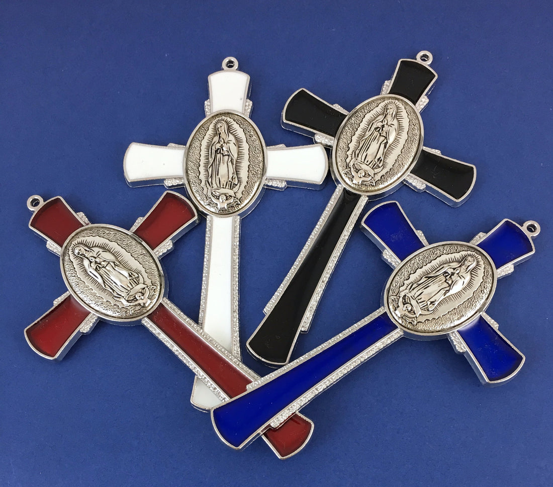 Alloy Enamel St Christopher Cross, Cross Charm | Bellaire Wholesale