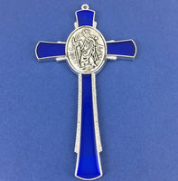 Alloy Enamel St Christopher Cross Charm | Bellaire Wholesale