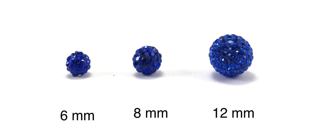 8mm Royal Blue Shamballa Bead | Bellaire Wholesale