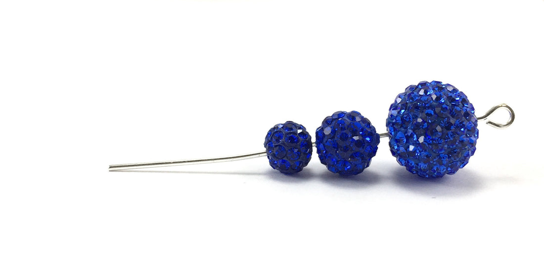 6mm Royal Blue Shamballa Bead | Bellaire Wholesale