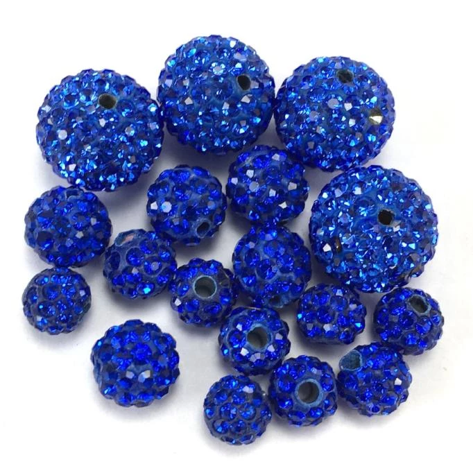 12mm Royal Blue Shamballa Bead | Bellaire Wholesale