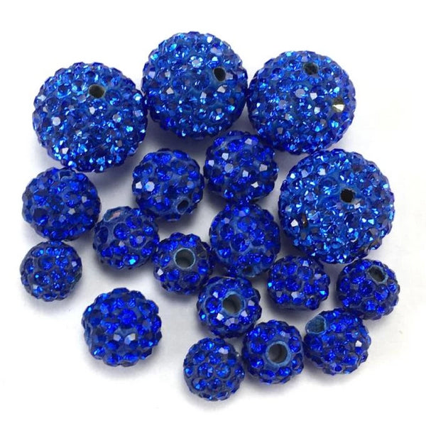 12mm Royal Blue Shamballa Bead | Bellaire Wholesale