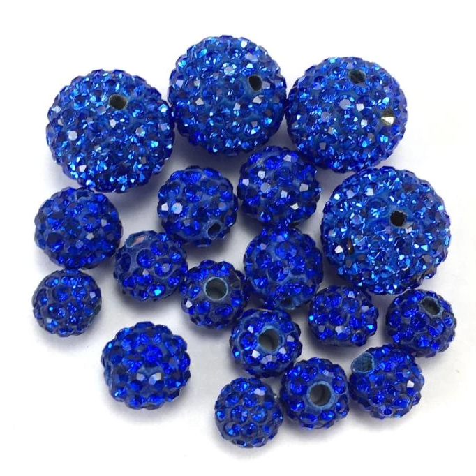8mm Royal Blue Shamballa Bead | Bellaire Wholesale