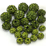 6mm Olivine Green Shamballa Bead | Bellaire Wholesale