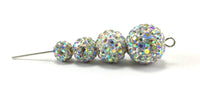 8mm Clear AB Shamballa Bead | Bellaire Wholesale