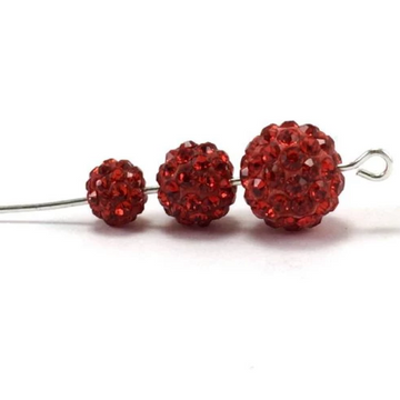 6mm Siam Red Shamballa Bead | Bellaire Wholesale