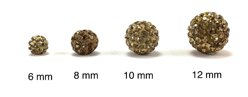 8mm Dull Gold Shamballa Bead | Bellaire Wholesale