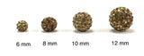 12mm Dull Gold Shamballa Bead | Bellaire Wholesale