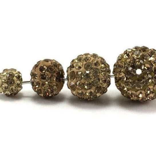 8mm Dull Gold Shamballa Bead | Bellaire Wholesale