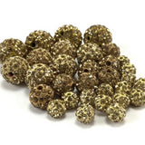 6mm Dull Gold Shamballa Bead | Bellaire Wholesale