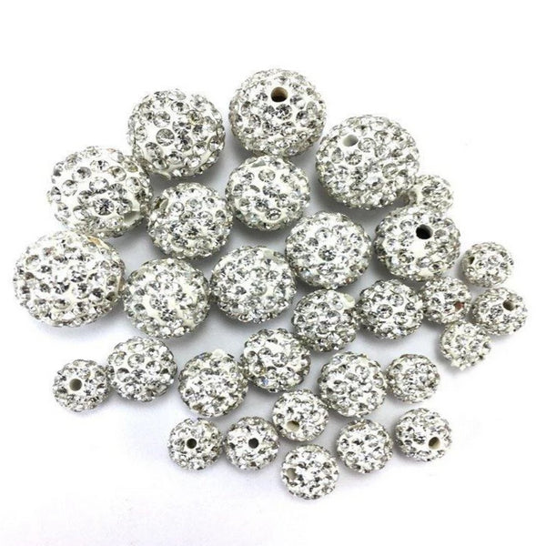 10mm Crystal Clear Shamballa Bead | Bellaire Wholesale