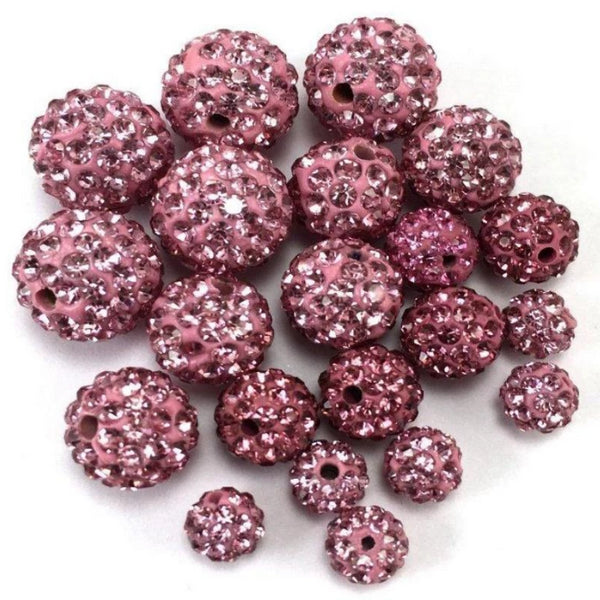 12mm Light Pink Shamballa Bead | Bellaire Wholesale