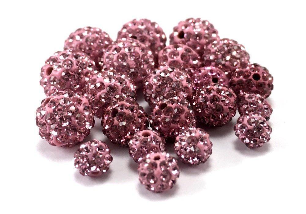 10mm Light Pink Shamballa Bead | Bellaire Wholesale
