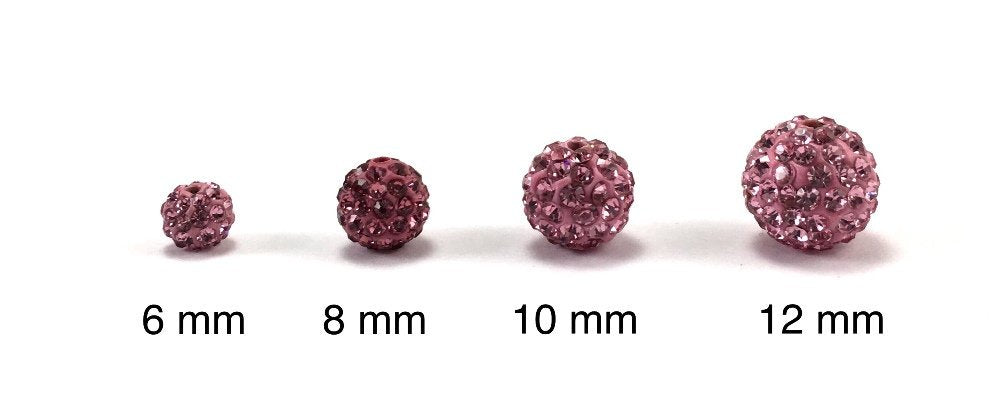 12mm Light Pink Shamballa Bead | Bellaire Wholesale