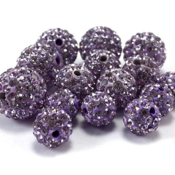 8mm Light Purple Shamballa Bead | Bellaire Wholesale