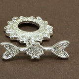 3 Sets of Flower Toggle with crystal stones | Bellaire Wholesale